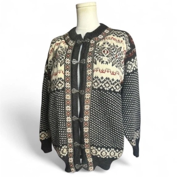 Dale Of Norway Fair Isle Nordic Wool Cardigan Clasp Sweater Men’s Small (Unisex) - Picture 3 of 12